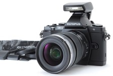  TOP MINT OLYMPUS OM-D E-M5 Silver  M.ZUIKO 12-50mm in Box From JAPAN