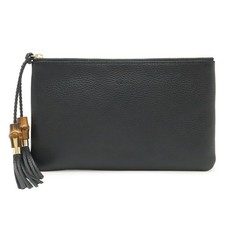 Pochette pochette Gucci in nappa di bambù in pelle nera 449652 - articolo outlet