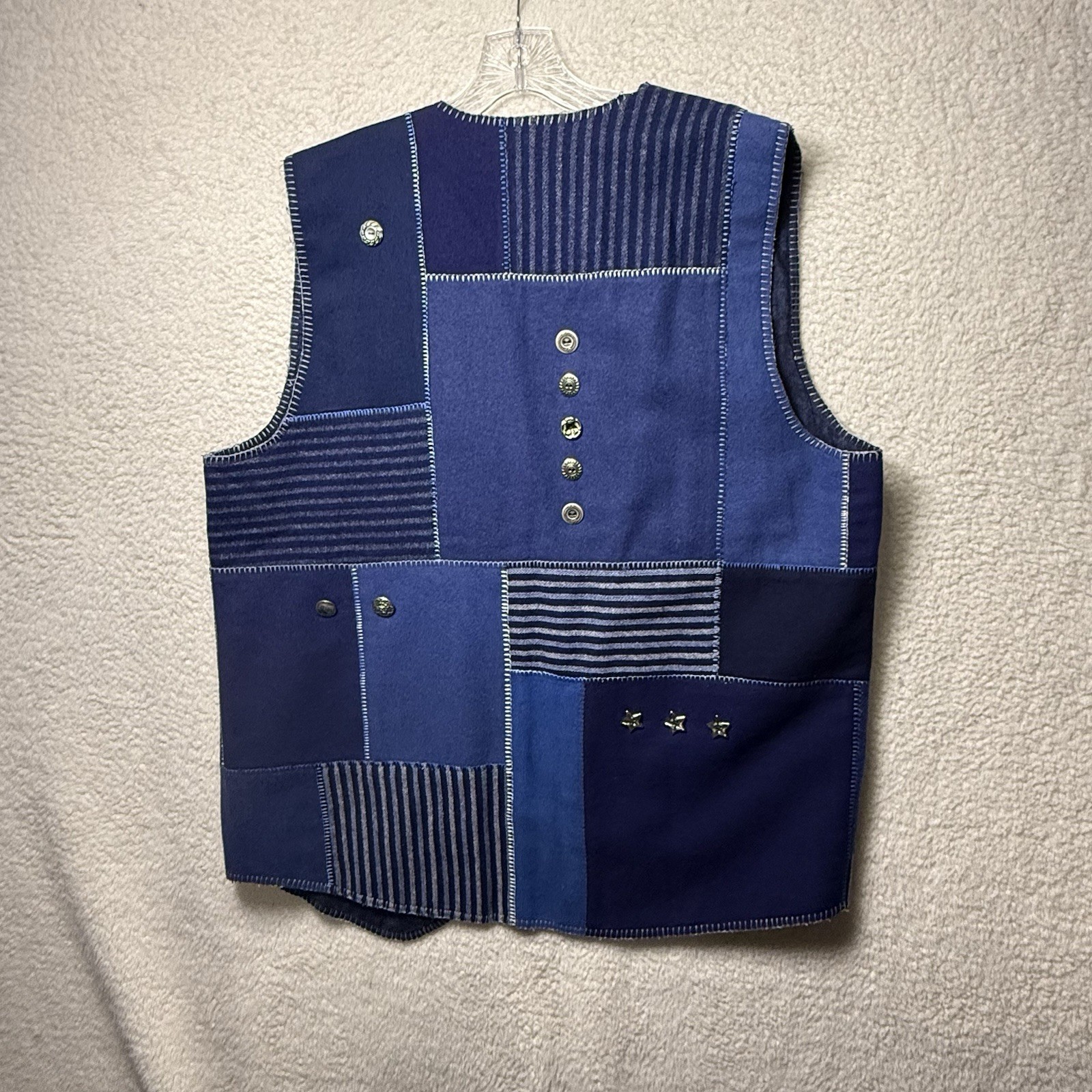 Handmade Upcycled Boho Patchwork Long Vest Lined … - image 7