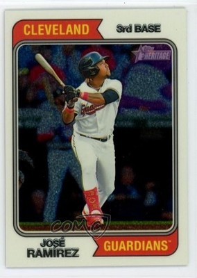 2023 Topps Heritage Chrome 385/999 Jose Ramirez José Ramírez #11 2s2