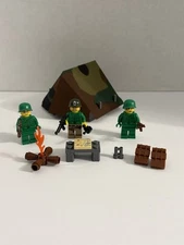 Army Themed Modern WW2 Era Fighter 3 Minifig Army Camo Base Camp Custom Made
