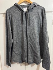 Isaac Mizrahi Live Zip Up Lightweight Workout Athletic Jacket Space Dye, Medium