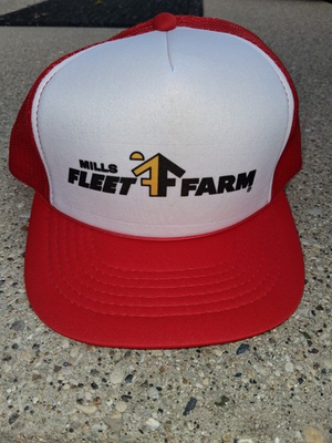#ad Vintage Mills Fleet Farm trucker hat $25.00