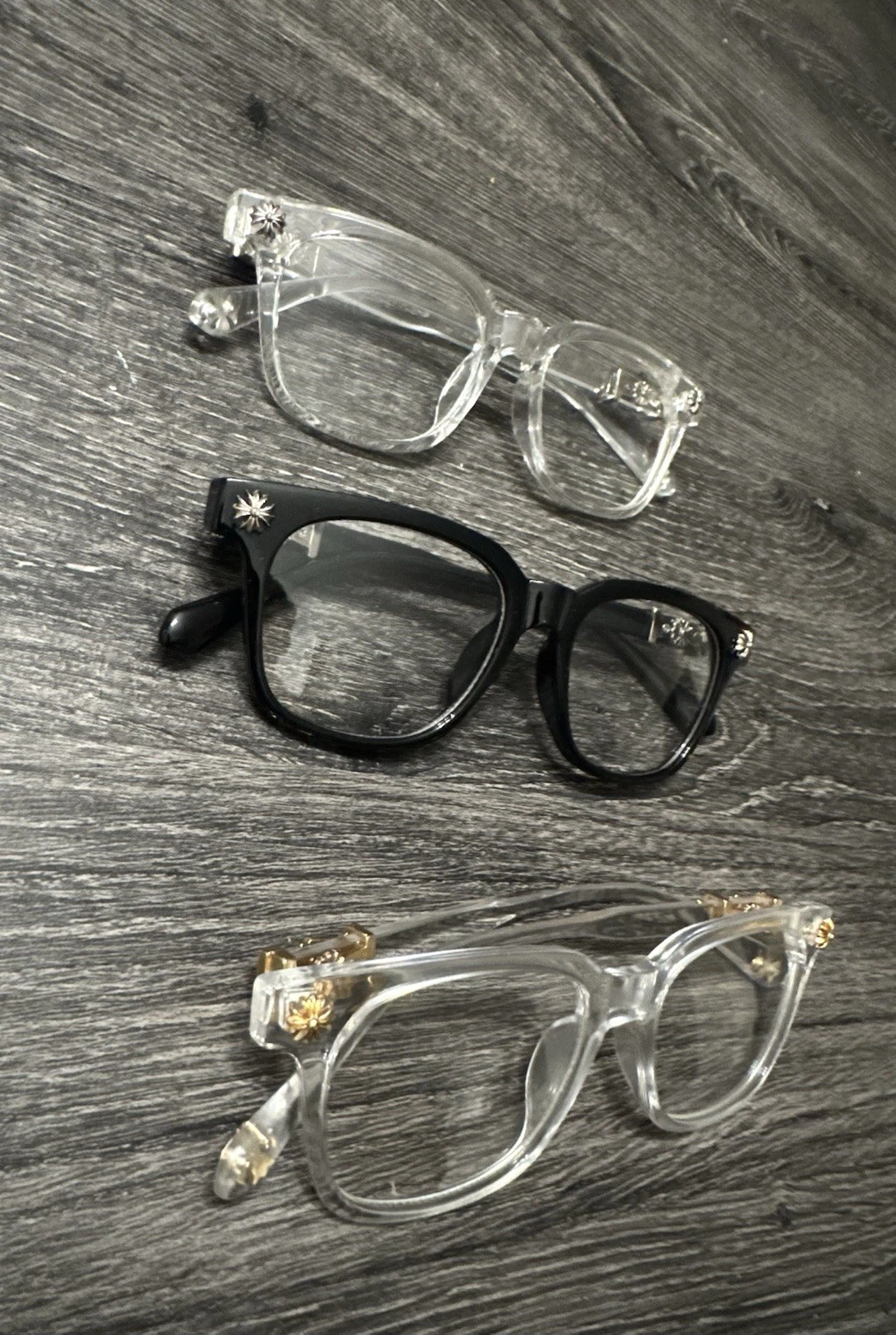 CHROME HEARTS Occhiali Cuori Cromati