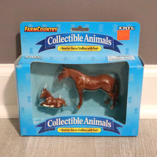 ERTL Farm Country Collectible Animals Quarter Horse Stallion with Foal