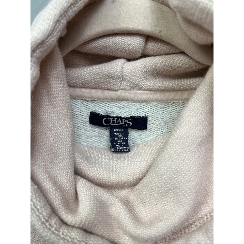 Chaps Sudadera Mujer Talla Pequeña Rosa Ligera Capucha Cuello Manga Larga Foto 4 de 4