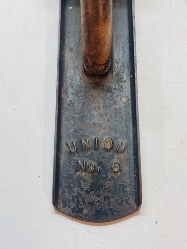 RARE ANTIQUE UNION WOOD PLANE N0. 6 PAT. 1909 WOOD WORKING TOOL COLLECTIBLE - Picture 5 of 9