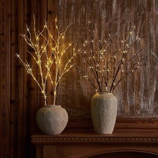 50 100 LEDs Birch Branch Lights Twig Lamp Christmas Party Bedroom Home Decor