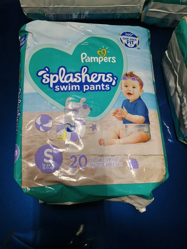 4-Packs Pampers Splashers Swim Diapers Sz Small 13-24 Pounds. Sealed - Image 2 of 3