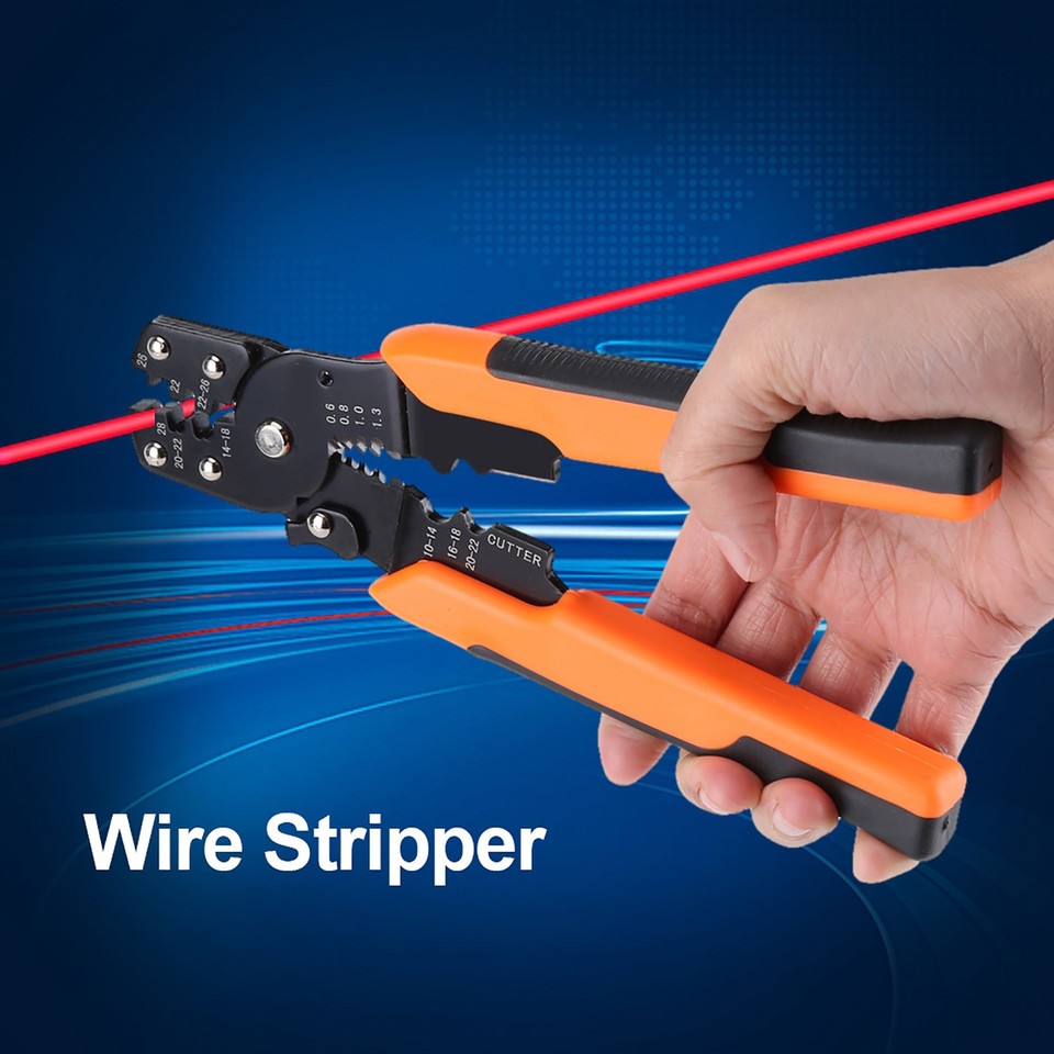 Wire Cable Stripper Stripping Crimping Pliers Electrician Hand Tool TD ...