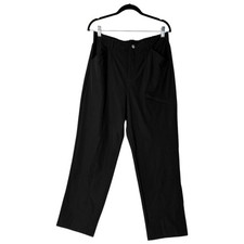 HALARA Black Wide Leg Utility Pants High Waisted Elastic Waist Pockets Large NWT