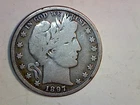 1897-O  BARBER HALF DOLLAR SOME LETTERS SHOW IN LIBERTY  LOT A