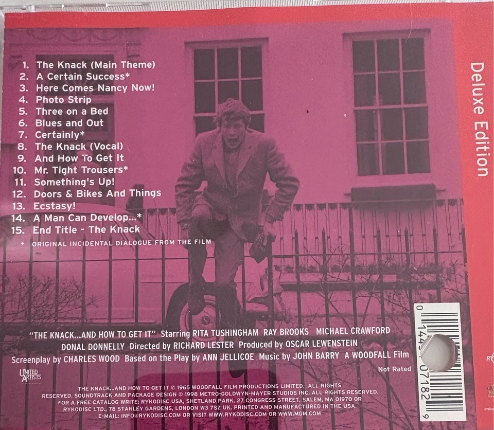 THE KNACK AND HOW TO GET IT - Original Soundtrack CD 1998 Ryko Promo AS NEW! OST - Image 2 of 2