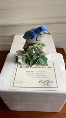 New Lenox Blue Jay Porcelain Bird Figurine