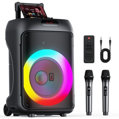 Karaoke Machine Bluetooth Spekaer 3D Stereo Sound 6.5''Subwoofer For Home Party