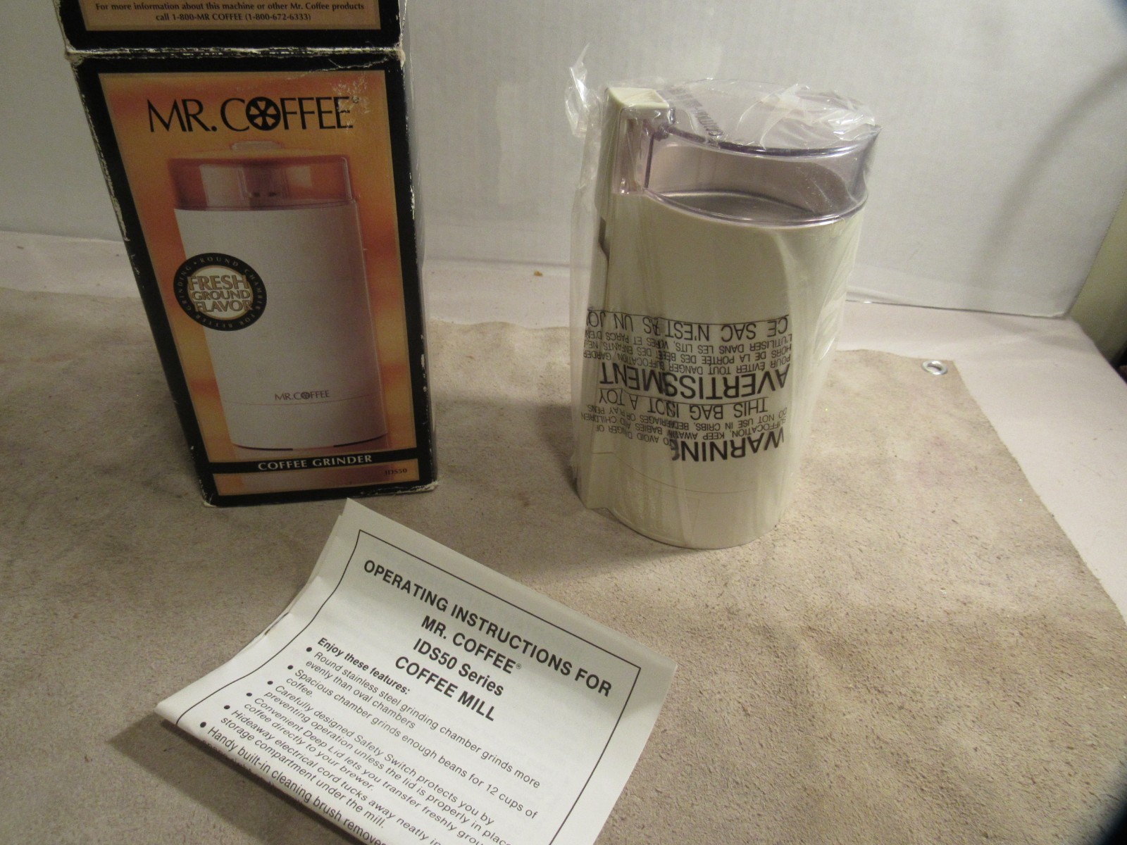 Mr. Coffee Bean Grinder Round Chamber for Better Grinding IDS50 Vintage 1995