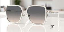 BURBERRY BE3145D 1109G9 Dionne Ivory Lt Brown Grad Grey 58 mm Women's Sunglasses