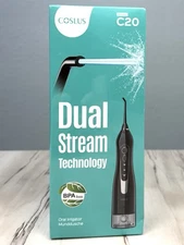 COSLUS C20 Dual Stream Cordless Dental Oral Irrigator WATER FLOSSER Black NEW