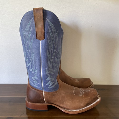 #ad HP Horse Power Western Boots Men 7.5 * Brown Sugared Blue Jeans Rodeo Cowboy $114.95