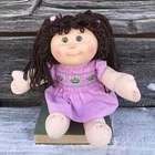 Cabbage Patch Kids Doll long brunette hair Brown eyes Ponytails CPK yarn hair 🤎
