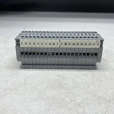 20 Entrelec M4/6.D2 Terminal Blocks Double Deck Gray w/ 5 M4/7D End Cap
