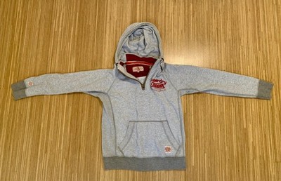 Superdry Copper Label Hoodie L | grau | Herbst Sweater Vintage Logo Japan Style