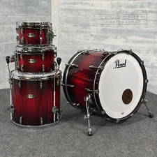 Pearl Masters Maple/Gum 4pc Drum Set Saman Cardinal Burst