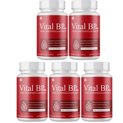 #ad Vital BP Max Healthy Blood Flow Supplement Heart Health Support 5 Bottles $103.96
