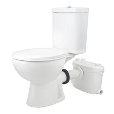 Macerating Toilet System with 600W Pump Upflush Toilet For Basement Dual Flush