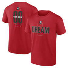 Men's Red Atlanta Dream Big & Tall Personalized Center Court T-Shirt