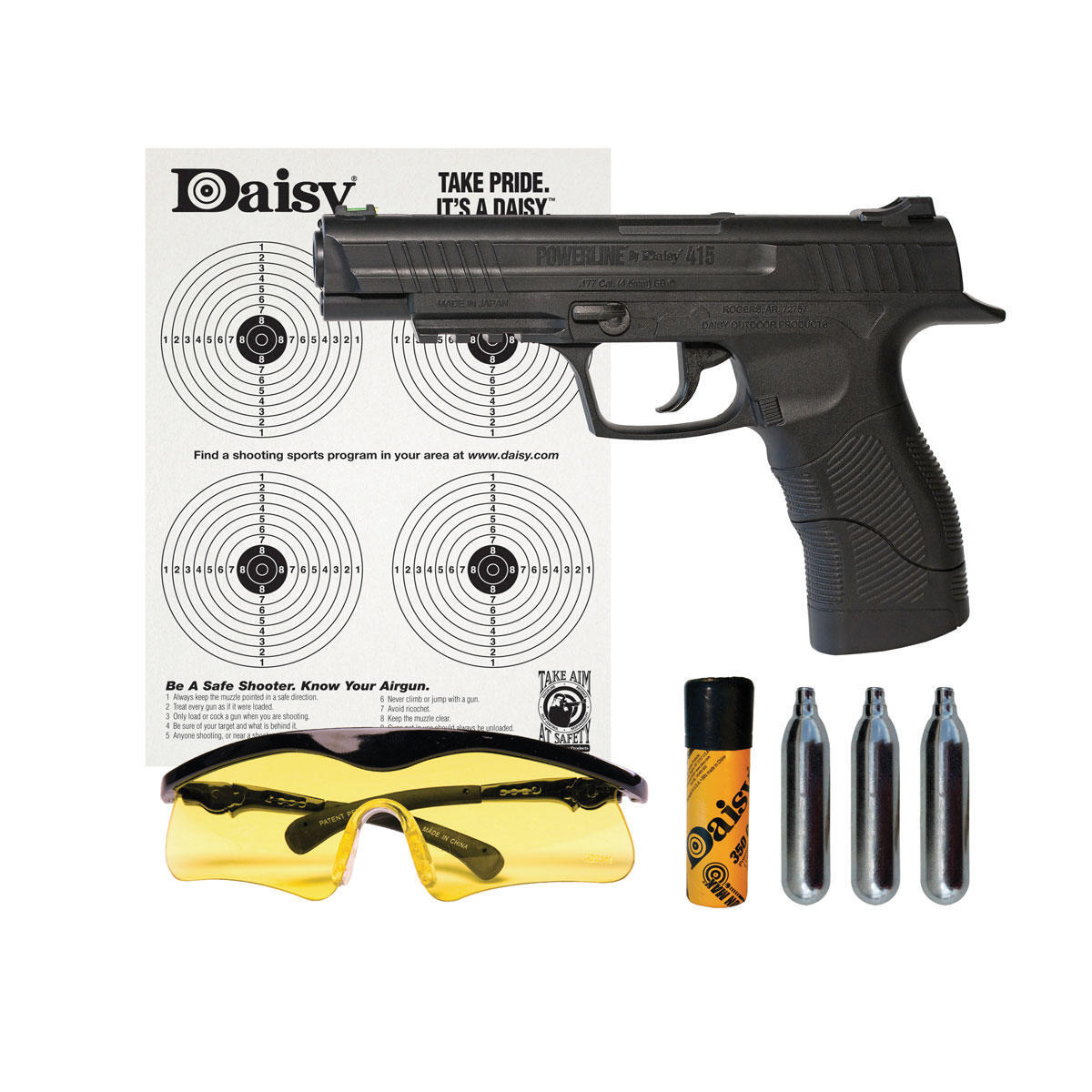 Daisy 415 Repeater CO2 Powered SemiAutomatic BB Air Pistol Shooting