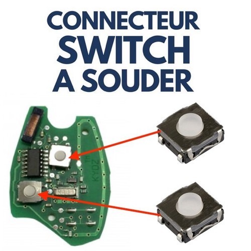 LOT ➜10 Switch Bouton Poussoir Connecteur pour Télécommande Auto Plip Clé DACIA - Picture 2 of 2