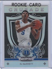RJ BARRETT ROOKIE CARD Duke Basketball SILVER PRIZMS $$ RC New York Knicks MINT!