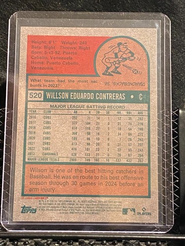 Willson Contreras 2024 Topps Heritage High # Chrome #470/699 #520 Cardinals - Bild 2 von 2