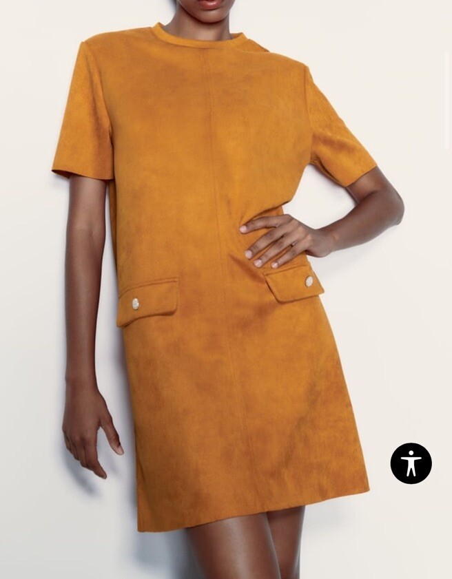 ★ZARA★ FAUX SUEDE MINI DRESS NWT Zara Faux Suede Mini Dress in Brown - Medium mini