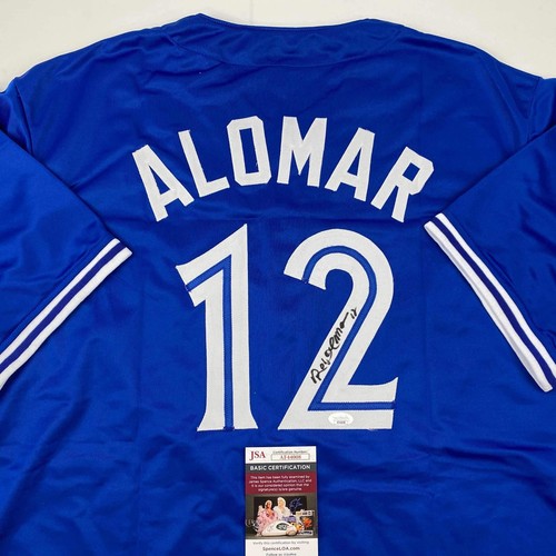 Autographed/Signed Roberto Alomar Toronto Blue Baseball Jersey JSA COA - Picture 2 of 4