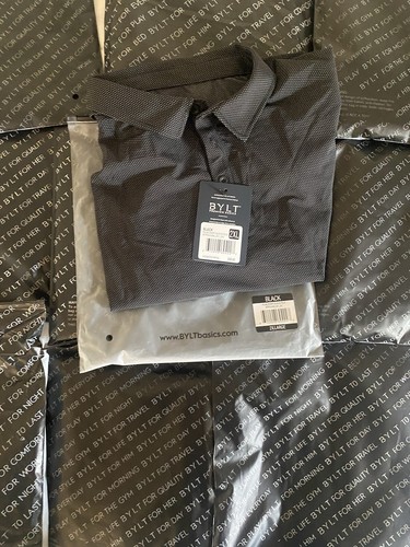 Bylt Premium Basics Pulse Short Sleeve Polo Black Size 2XL