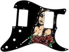 Pickguard Stratocaster Strat Graphical Custom fit Fender HH 11 Hole Lost Soul