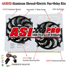 Radiator Electric Fan Shroud Kit For 1970-1981 78Chevy Camaro Monte Carlo G-Body