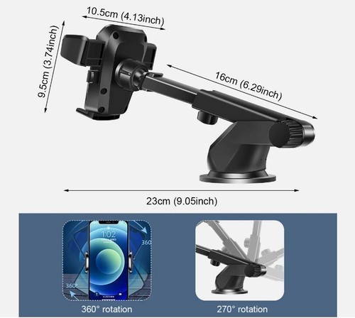 360° Universal Mount Holder Car Stand Windshield For Mobile Cell Phone GPS - Picture 5 of 19
