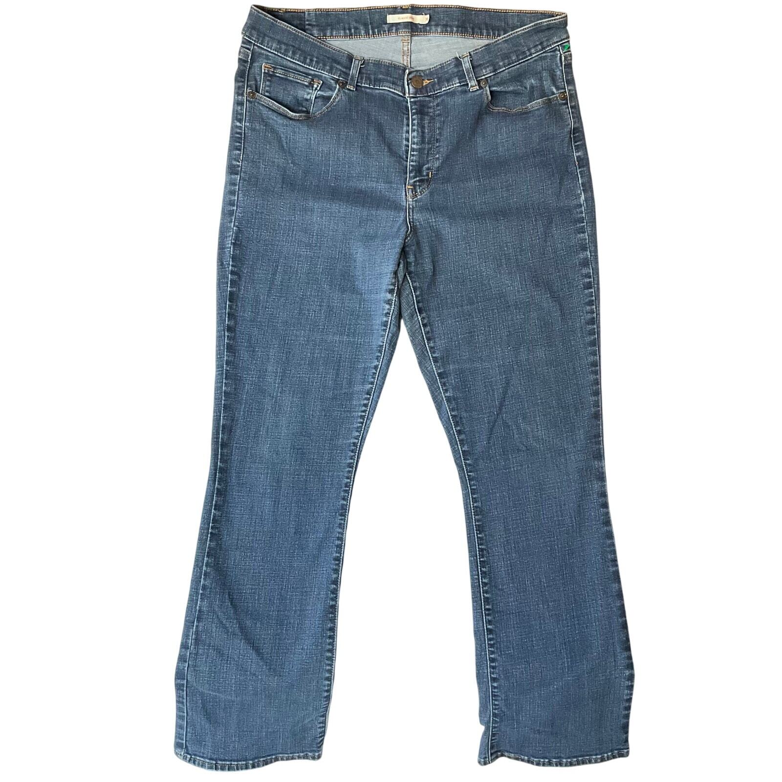 Jean Boot Cut Levi's Stretch - Taille 14, Longueur 32 Pouces, Couleur Mint, Occasion En Excellent état