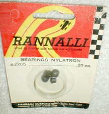 1/8" ID Slot Car Axle Bearings Rannalli NYLATRON 4 in pkg Original NOS 2205