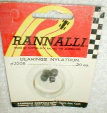 1/8" ID Slot Car Axle Bearings Rannalli NYLATRON (4 in pkg) Original NOS #2205