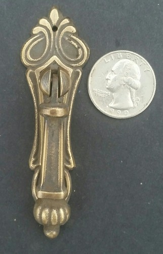 4 Antik Stil vertikal massiv Messing verziert Anhänger Tropfen Ziehen Griffe 3 1/4" #H7 - Bild 4 von 6