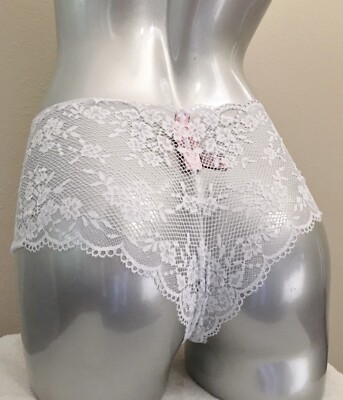 Nwt Victorias Secret White Love Cloud Lace Shortie Panty S