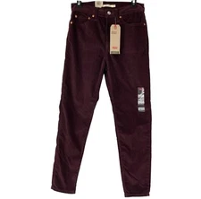 Levi's Wedgie Skinny High Rise Purple Soft Touch Pants Size 6/W28 w/Pockets NEW