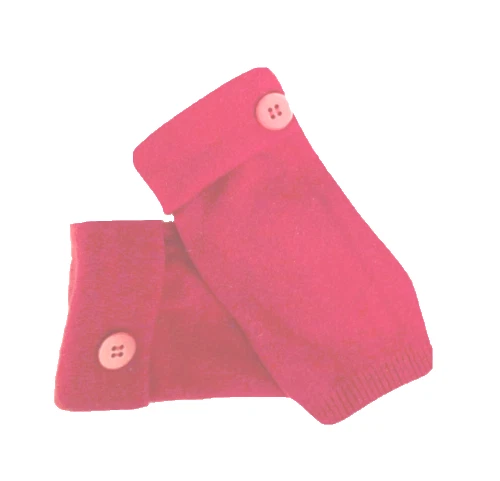 FINGERLESS GLOVES RED 100% CASHMERE S - M SMALL - MEDIUM MITTENS ARM WARMER CUFF