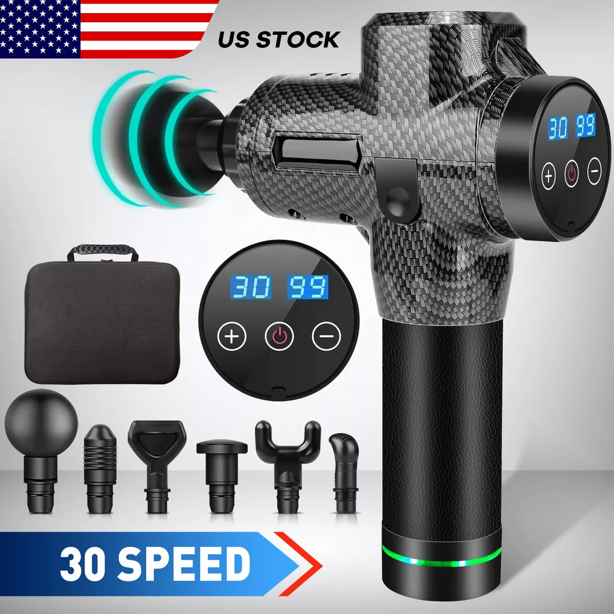 Massage Gun Deep Tissue, Percussion Muscle Massager with 30 Speeds