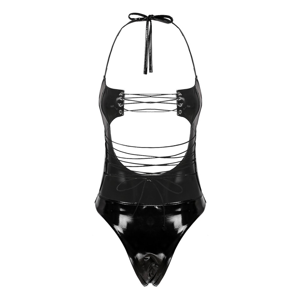 Women's Jumpsuit Bodycon Rompers Club Catsuit Crotchless Bodysuit Cut