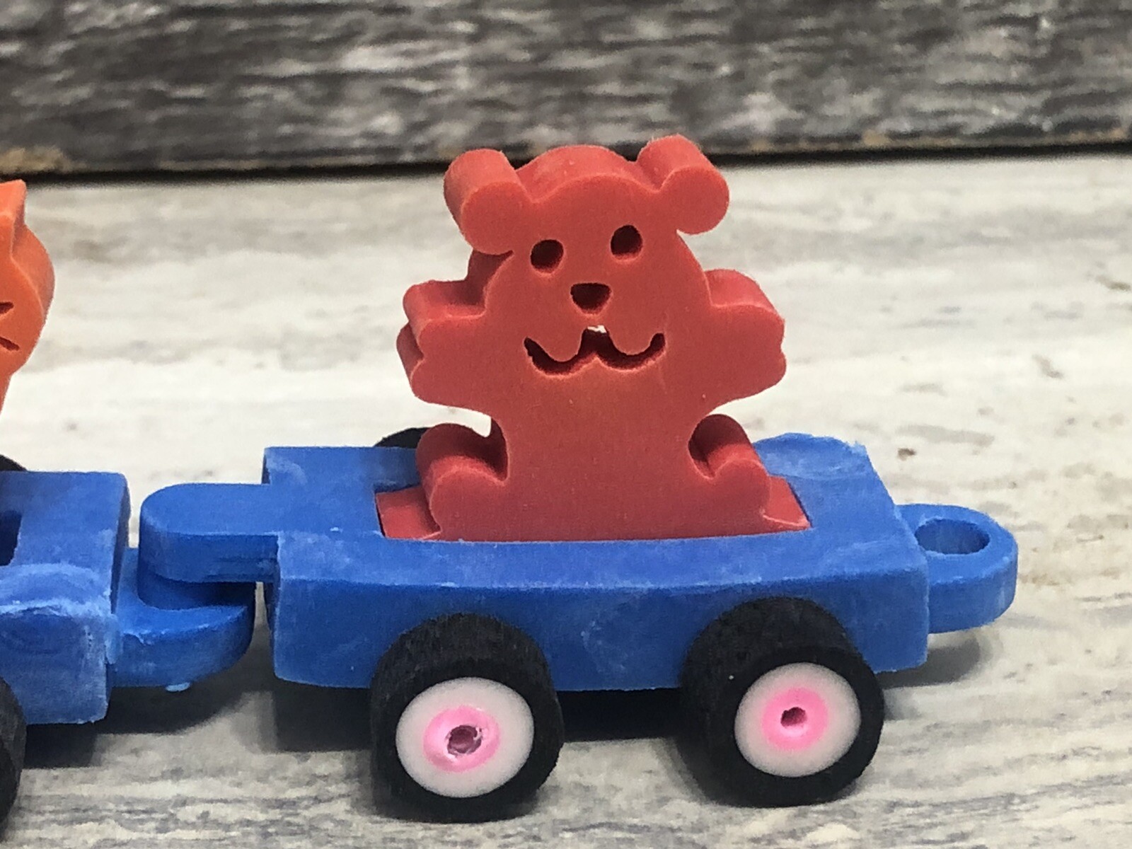 Vintage Lot of Animals In A Train Erasers eBay